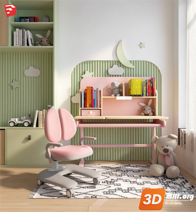 Kid's table and chairs Skp Files 